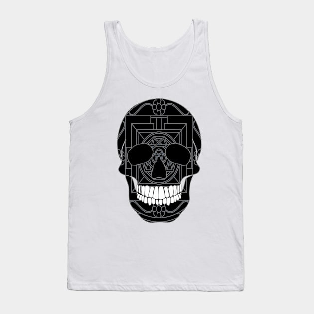 Skull and Mandala Tank Top by Nuletto